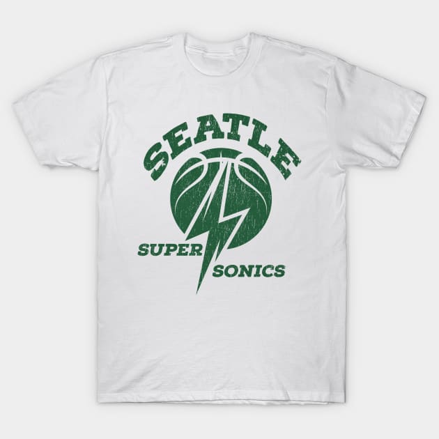 Seattle Supersonics - Retro Grunge T-Shirt by Frame sky aesthetic